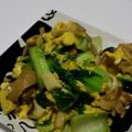 saiga0519's cooksnap of when they made 鶏肉とチンゲン菜の卵とじ風炒め.