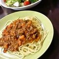 うに１１８'s cooksnap of when they made 具だくさん☆ミートソースパスタ.
