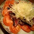 umizarusuki's cooksnap of when they made 新玉葱乗っけてカツオのカルパッチョ.