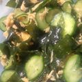 ami-rarara's cooksnap of when they made ツナきゅうりワカメ和えるだけ.