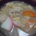 haruruna's cooksnap of when they made 根菜と鶏肉だんごのお味噌汁.