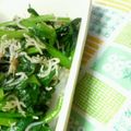 キョク's cooksnap of when they made 小松菜としらすの酢橘あえ.