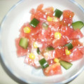 白いぐれーぷ's cooksnap of when they made トマトときゅうりの宝石箱.