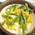 natsukori's cooksnap of when they made いんげんと卵の炒めもの.