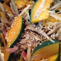 ■Ellie■'s cooksnap of when they made ごまが美味しい♪かぼちゃとごぼうの甘辛焼.