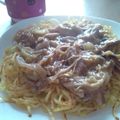 nanochin's cooksnap of when they made ☆椎茸の味噌バターあんかけ焼きそば♪.