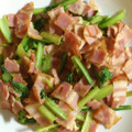 asa0606's cooksnap of when they made 簡単！小松菜とベーコンの炒め物.