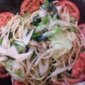 おもよ's cooksnap of when they made ゆずポンで☆和風冷製パスタ☆サラダ⁈.