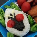 norimotok's cooksnap of when they made キャラ弁!仮面ライダーフォーゼ.