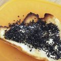 3姉妹ちゃんママ's cooksnap of when they made ✿黒ゴマ練乳トースト✿.