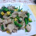 くまやっこ's cooksnap of when they made 春の彩り✿豚肉と菜の花のシンプル炒め♫.