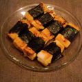 yume2255's cooksnap of when they made チーズはんぺんのワサビマヨのり巻き♪.
