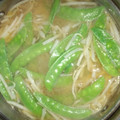 ゆうあいちゃん's cooksnap of when they made きぬさやともやしのみそ汁.