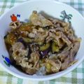 Nekozame's cooksnap of when they made 楽チンっ！なす豚丼☆.