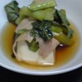 Flugel's cooksnap of when they made 簡単お豆腐と小松菜煮込み.