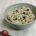 umemodoki's cooksnap of when they made 手軽に蒸かすお赤飯.