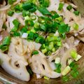 ＋SUN3's cooksnap of when they made 舞茸とれんこんのペペロンチーノ.