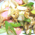 MIYA缶's cooksnap of when they made 簡単！おさかなのソーセージの葱卵炒め.