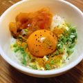 月見なっとう's cooksnap of when they made チーズと福神漬けの卵かけご飯　カレー風味.