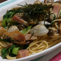 mineralien's cooksnap of when they made 青梗菜とアサリの和風パスタ.