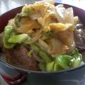 翔仁LOVE's cooksnap of when they made スタミナたっぷり！焼肉のたれで焼肉丼☆.