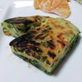 poniroko's cooksnap of when they made ニラの消費に「チヂミ」♪.
