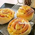 ＴＷＯＨＥＡＲＴＳ's cooksnap of when they made ＊✿幸せの明太マヨチーズパン✿*.