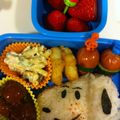 りぃあぁ☆ママ's cooksnap of when they made ５分で出来る！スヌーピーおにぎり♪.