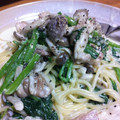 rmk0921's cooksnap of when they made ほうれん草としめじのクリームスパ.