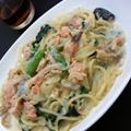 marianon's cooksnap of when they made らくらくサーモン＆ほうれん草ぱすた☆.