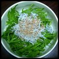 きのこ工房's cooksnap of when they made 水菜とシラスのごま風味サラダ.
