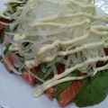 あーちゃん1983's cooksnap of when they made サーモンの刺身　～オニオンマヨ～.