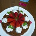 さなちゅら's cooksnap of when they made 材料は3つ！炊飯器で簡単イチゴケーキ.