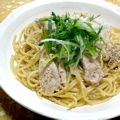 くっちゃる's cooksnap of when they made 薬味と豚しゃぶ和風パスタ.