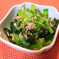 nekoland's cooksnap of when they made 小松菜とわかめとえのきのツナポン和え.