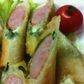 rabo8888's cooksnap of when they made チーズソーセージ春巻き☆粒マスタード風味.