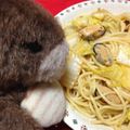 korakko's cooksnap of when they made 海老と白菜のお醤油パスタ.