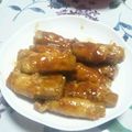 ちびゃん's cooksnap of when they made 簡単！豚巻きコンニャクのピリ辛みそ煮.