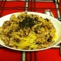 むすかせんぱい's cooksnap of when they made 豚とネギの和風ペペロンチーノ.