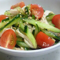 Ｒica's cooksnap of when they made 簡単一品☆きゅうりとささみの和え物.