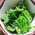 フネ。ユエ♪'s cooksnap of when they made ヘルシーつまみ！からし菜のごま酢みそあえ.