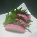 あちャぽ's cooksnap of when they made 蒲鉾の梅しそサンド.