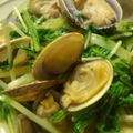 あさともかずみん's cooksnap of when they made 電子レンジで簡単☆あさりと水菜の酒蒸し♪.