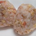れいか☆☆☆'s cooksnap of when they made 明太子＆揚げ玉おにぎり（明太子天むす風）.