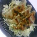 ﾍﾞｰｽﾒｲｸ's cooksnap of when they made キャベツも美味しい☆照り焼き餃子.