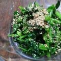 hime犬's cooksnap of when they made 菜の花のめんつゆコチュジャン和え.