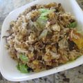 bonnet's cooksnap of when they made ふんわり卵チャーハン・隠し味は焼肉のたれ.