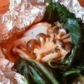 桃がいいなあ。's cooksnap of when they made 根菜ときのこの蕗の葉包み蒸し.