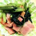 キュウリ星人's cooksnap of when they made 小松菜とベーコンの炒め物.