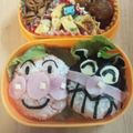 pearlittle's cooksnap of when they made アンパンマンとバイキンマン幼稚園キャラ弁.